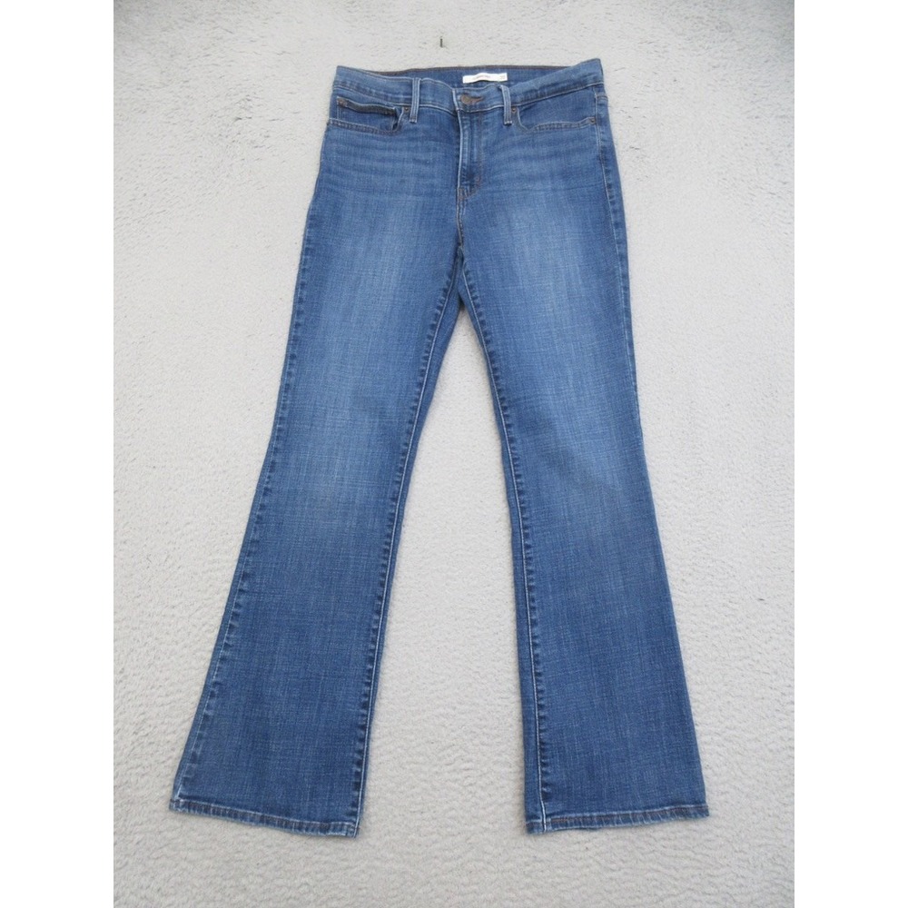 Levi Slimming Western Bootcut Jeans Women 30 Blue Modern Classic Stretch Denim
